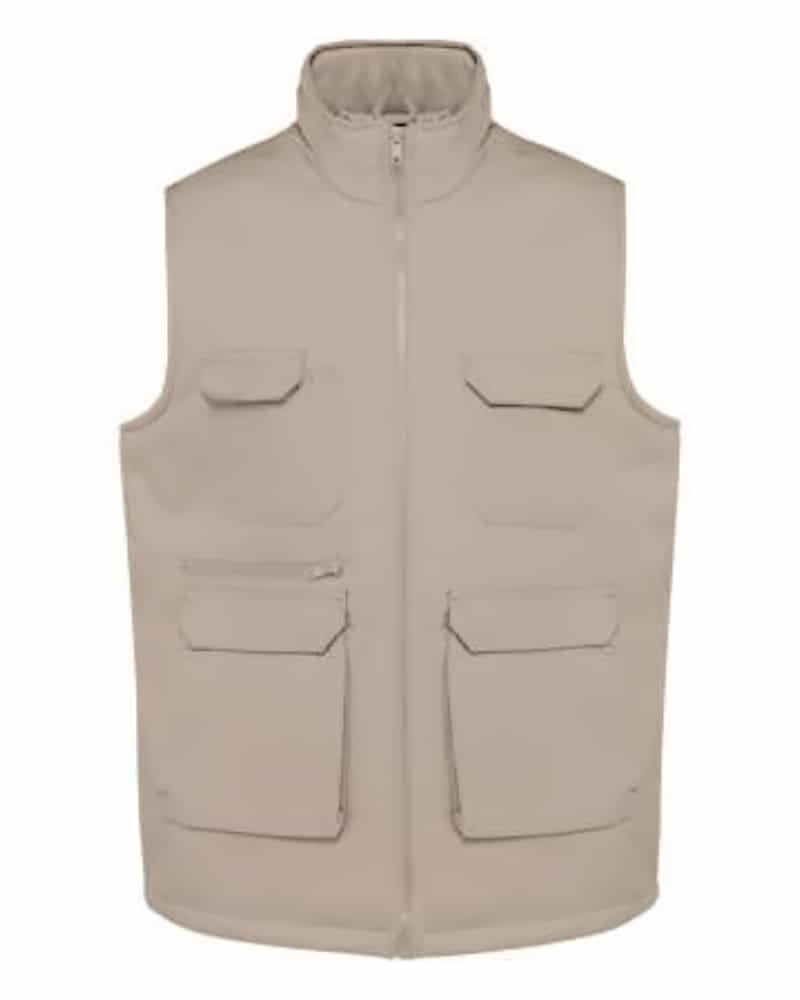UNISEX PADDED MULTI-POCKET POLYCOTTON VEST UNISEX PADDED MULTI-POCKET POLYCOTTON VEST